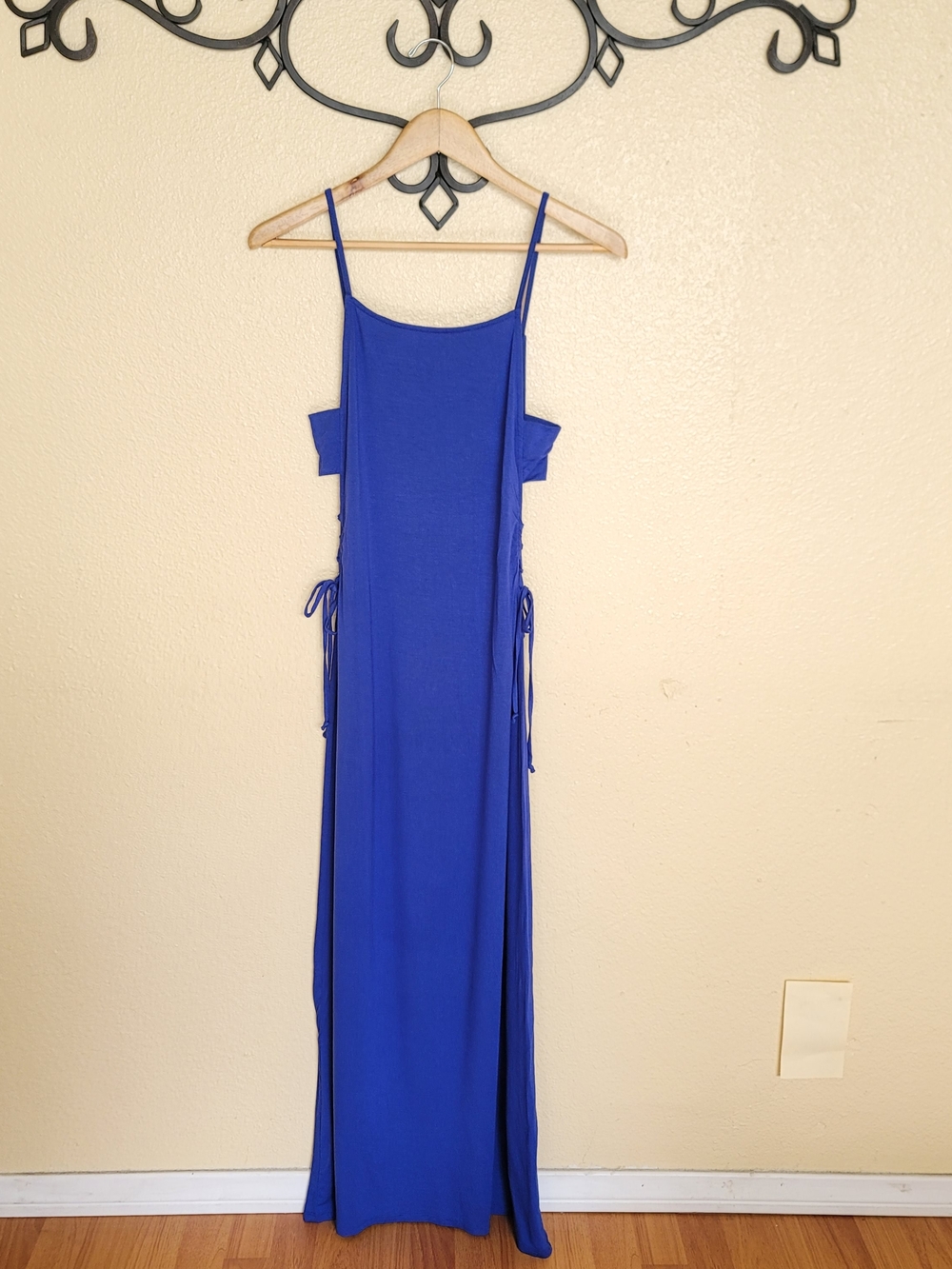 NEW Olia Maxi Dress Royal Blue Spaghetti Strap Maxi Dress Large